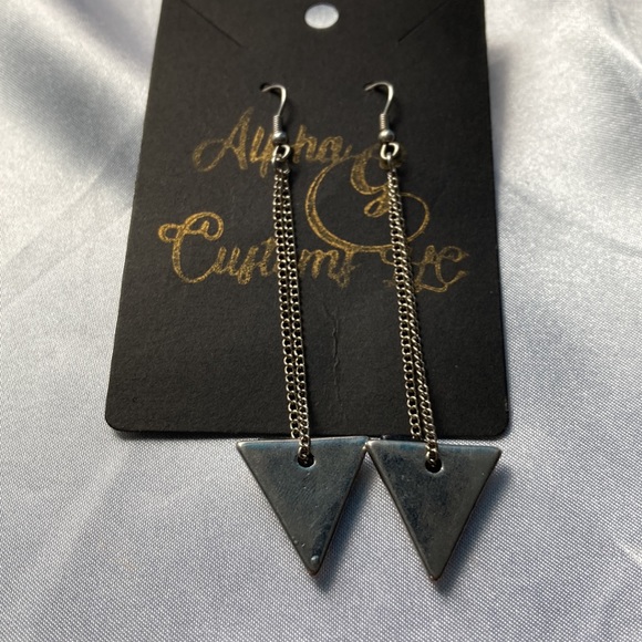 Triangle Drop Earrings - Picture 10 of 11